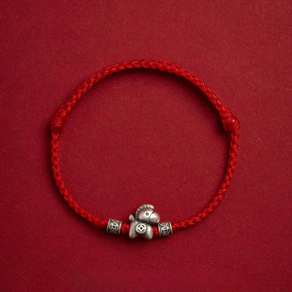 🐎Year of the Horse 999 Sterling Silver String Braided Protection Bracelet