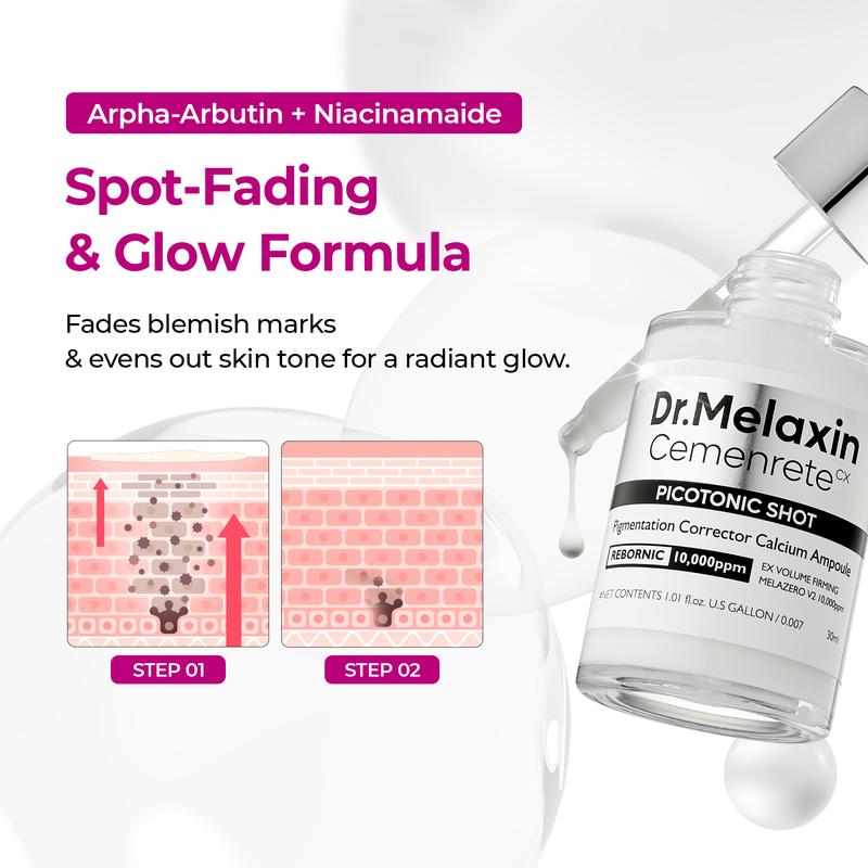 Lumi Pore & Spot Care Duo | Shrinks Pores & Fades Blemish Marks | Cyano Pink Spicule Serum + Picotonic Shot Ampoule