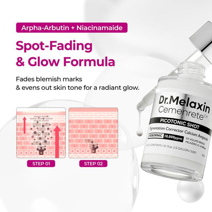 Lumi Pore & Spot Care Duo | Shrinks Pores & Fades Blemish Marks | Cyano Pink Spicule Serum + Picotonic Shot Ampoule