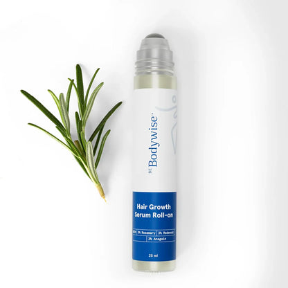 Be Bodywise Advanced Hair Growth Roll-On Serum | 3% Rosemary | 2% Aminexil | 3% Redensy l 2% Anagain | Precision Scalp Applicator | Paraben & Sulphate Free | Non oily and mess free-HQY