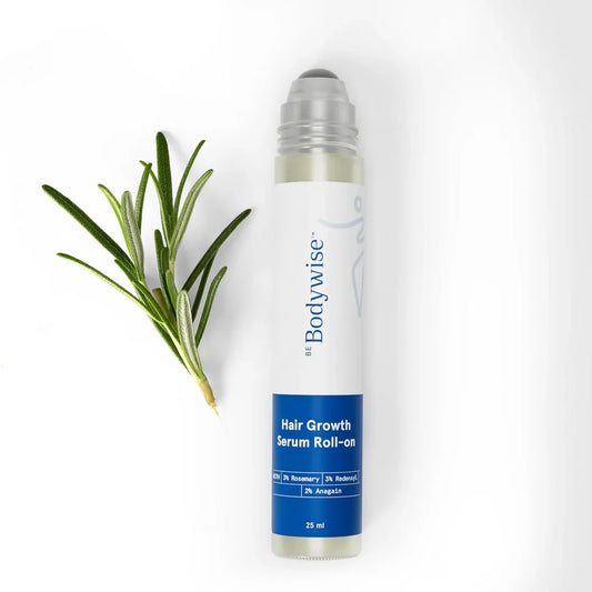 Be Bodywise Advanced Hair Growth Roll-On Serum | 3% Rosemary | 2% Aminexil | 3% Redensy l 2% Anagain | Precision Scalp Applicator | Paraben & Sulphate Free | Non oily and mess free-HQY