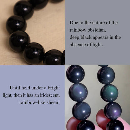 Natural Rainbow Obsidian Positive Transformation Bracelet