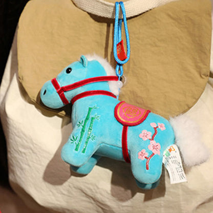 Year of the Horse Bamboo Dragon Lotus Phoenix Plush Doll Home Decoration