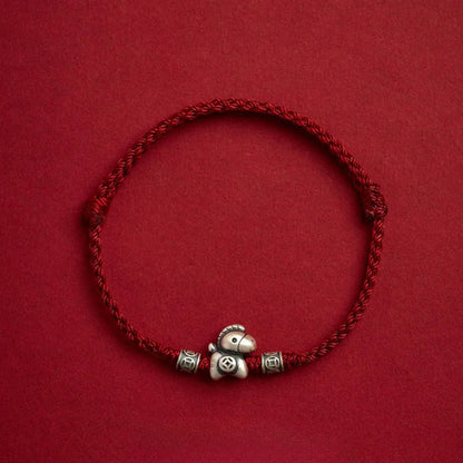 🐎Year of the Horse 999 Sterling Silver String Braided Protection Bracelet