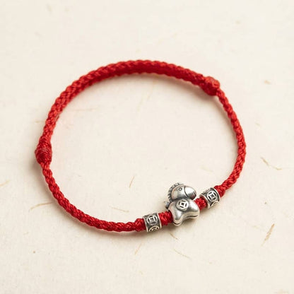 🐎Year of the Horse 999 Sterling Silver String Braided Protection Bracelet